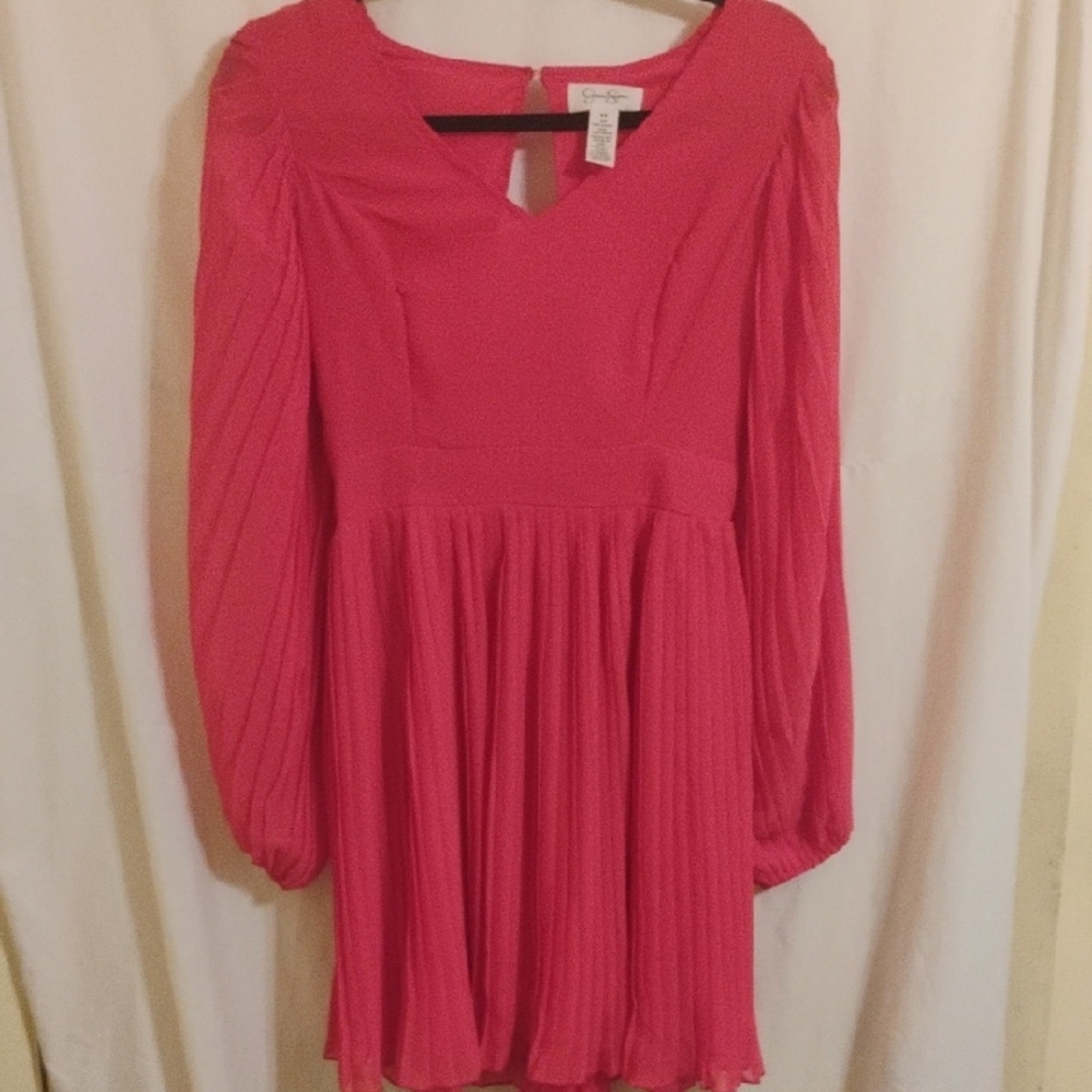 Jessica Simpson Red Long Sleeve Dress